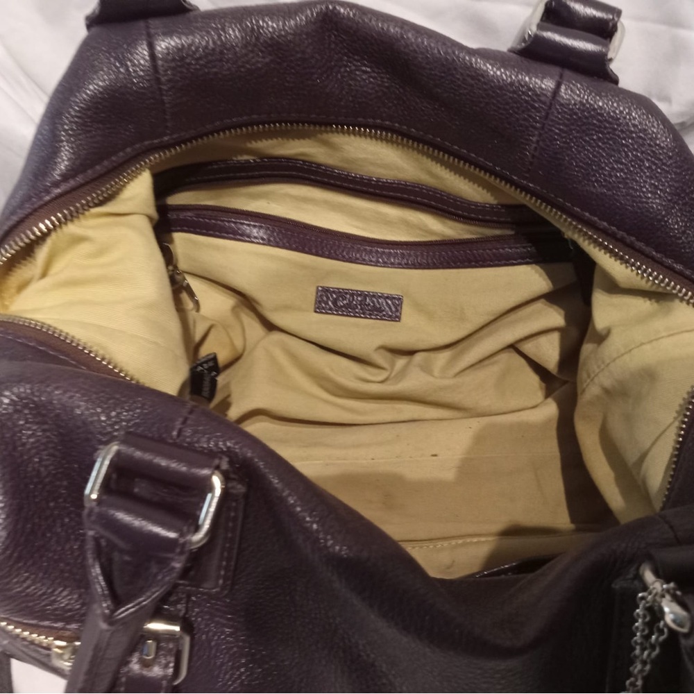 Authentic Leather Cole Haan Shoulder/Hand bag. Purple Color - Picture 7 of 14
